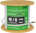 SYSTON 18/6 Fire Security Burglar Station Sound Alarm Control Cable Wire, Plenum-Rated CMP/CL3P Shielded 100% Copper Stranded UL/ETL,UV Resistant RoHS for Indoor/Outdoor Low Voltage Applications Use