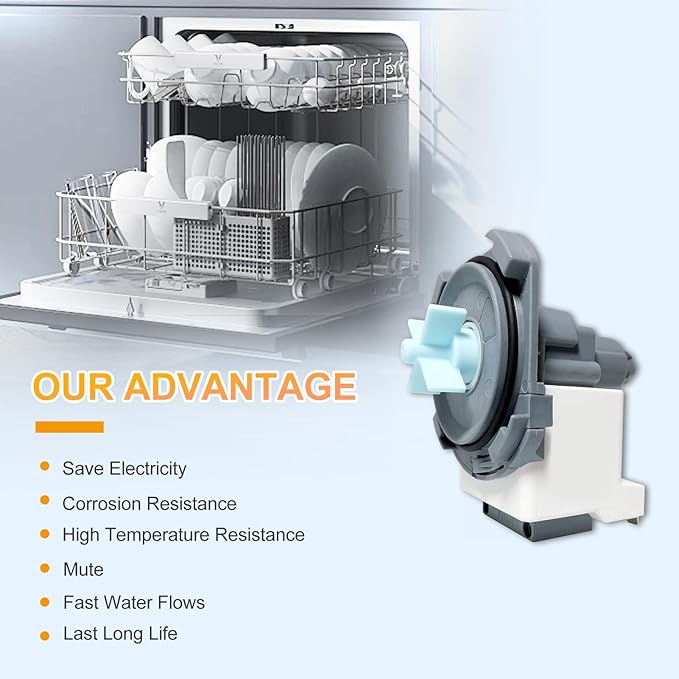 【2025】DD81-02635A B20-3A01 Dishwasher Drain Pump Assembly D.I.Accessa Original Equipment Manufacturer(OEM) Part Fit For DW80N3030us DW80R2031 DW80CG4021SRAA DW80CG4051SRAA DW80M2020US/AA Series