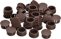 uxcell 18mm(45/64") Plastic Hole Plugs, 36Pcs Flush Type Panel Round Snap in Fastener Knockout Locking Plugs for Furniture Insert End Caps Panels, Brown