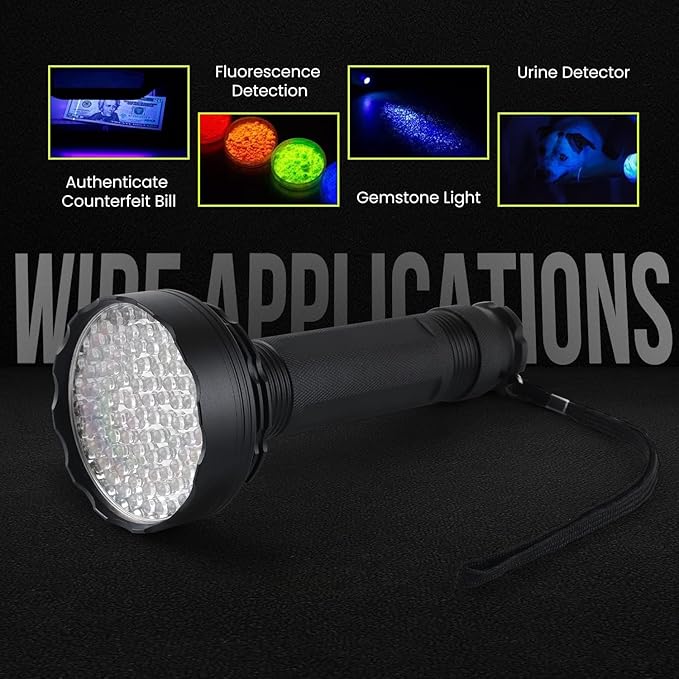 Lichamp AC Leak Detector Kit Automotive, UV Oil Dye Leak Detection Kit Includes AC UV Light and Protective Glasses, LA01