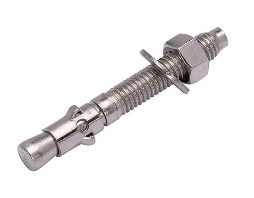 Bolt Dropper Stainless Steel Wedge Anchors - 3/8" x 3" Corrosion Resistant Concrete Fasteners - Commercial Grade Anchor Bolt, Nuts, and Washers Included - Pack of 10