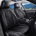 Car Seat Covers for Jaguar E-PACE 2018-2024,Breathable Nappa Leather Car Seat Protector,Front Seat Covers Automotive Seat Cushion with Airbag Compatible(Front Seats,Black)