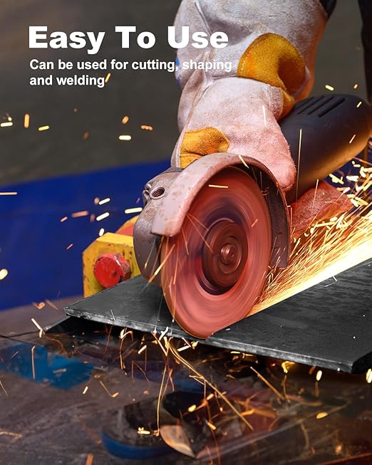 4 Pcs 6" x 6"x1/4" Steel Plate, A36 Square Hot Rolled Steel Base Plate, 1/4 Inch Thick Weldable Metal Plates for Structural Support and Industrial Use