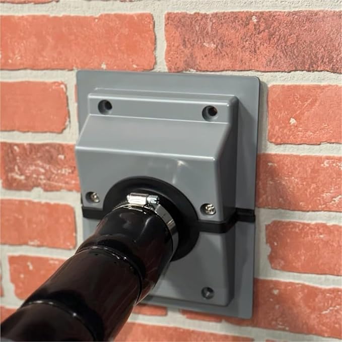 HVAC Wall Penetration & Line-Set Cover Kit, Easy-Install Wall Sleeve for Mini Splits & AC Systems, Weatherproof Universal Fit (White Sealing Plate, L（Pipe 6 CM）)