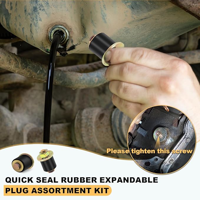 Siptenk 3/4" Freeze Rubber Expansion Plug 8 pcs, Automotive Rubber Expandable Freeze Plugs for Engine