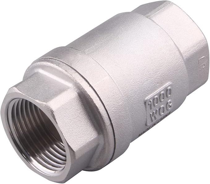 1 Inch Vertical Check Valve SUS304 Spring Loaded Check Valve in-line Low Cracking Pressure CF8M WOG 1000…