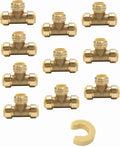10 Pieces EFIELD 3/4 Inch Tee Push-Fit Fitting to Connect Pex, Copper, CPVC with a Disconnect Clip,(PF083)