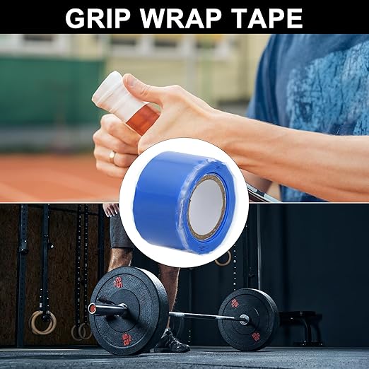 PATIKIL Grip Tape for Handles 1" x5ft, 2 Roll Self-Fusing Silicone Tape for Bike Handles Pull Up Bars Gym Equipment Plumb/Hose/Pipe Leaks Emergency Blue