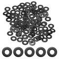 200-Pack 8# Flat Washers, 7/16" OD 304 Stainless Steel Washers for Bolts Screws Nuts for Automotive/Machinery/Furniture, Flat Metal Washers [Black Galvanized]
