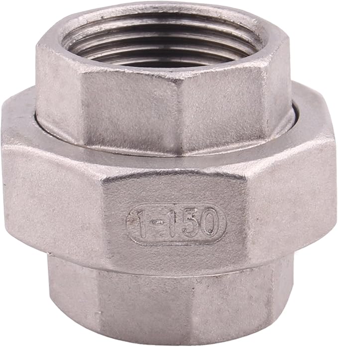Cast Pipe Fittings Union - 1" NPT Female Fitting Stainless Steel 304, Class 150