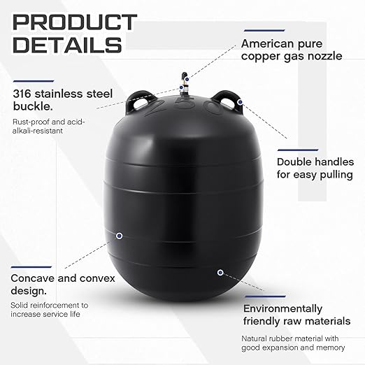 10 Inch Inflatable Pipe Plug Sewer Test Plug with 39.37 Extension Hose Rubber Plumbing Test Balloon for Sewage Pipeline Inspection