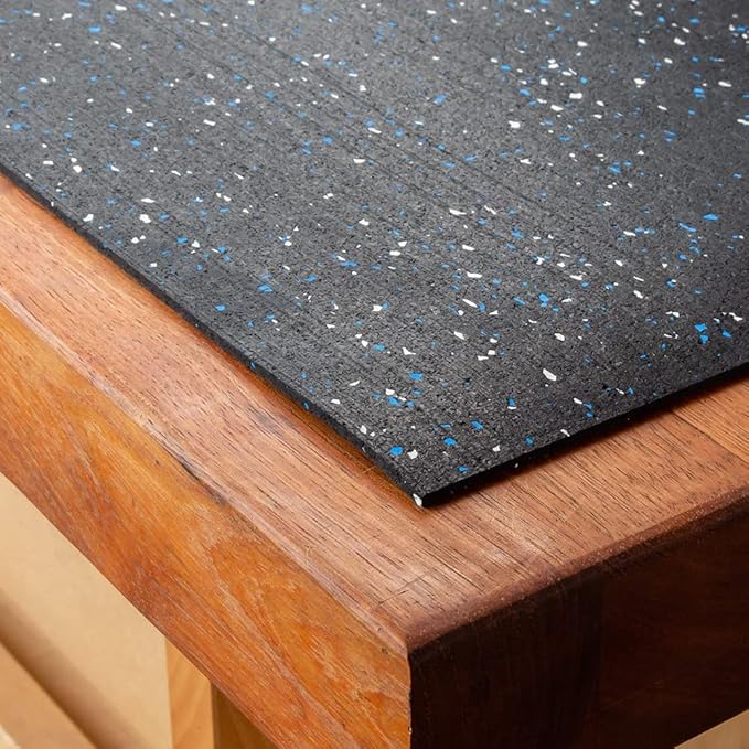 Rockler Rubber Mat 2' x 5' - Heavy-Duty Workbench Mat for Woodworking, Garage, & Tool Benches – Shock-Absorbing, Easy to Clean Work Table Mats - Protects Tools & Work Surface