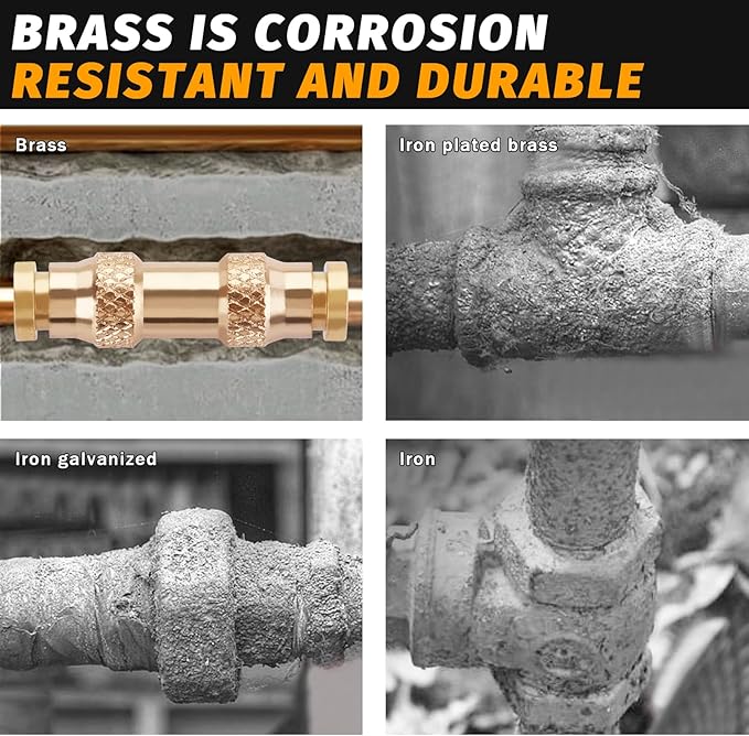 4pcs 5/32 "Tube OD Push to Connect Union Fittings, Air Brake Line Fitting, Air Brake Union 5/32" Tube OD for Trucks Trailers and Industrial