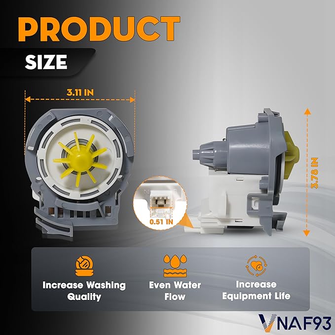 W10724439 W10876537 drain pump for whirlpool dishwasher drain pump, For kitchenaid dishwasher pump Motor WDF520PADM9 WDT720PADM2 WDT720PADM1 WDF320PADS2 WDT970SAHZ0 Replaces W10876537VP W10876537VP