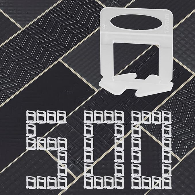 Tile Leveling System Clips 9000pcs DIY Tiles Leveler Spacers, Tile Leveling System for Ceramic Tile and Stone Installation (9000, 1/32)