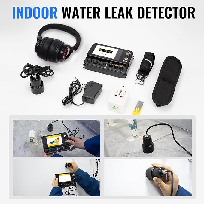 OH TYMWT-2A Underground Water Leak Detector, Ultrasonic Water Leak Sensor Pipes Water Leak Alarm Detector