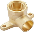 2 Pack Brass Construction 1/2-Inch Drop Ear 90-Degree Elbow,1/2" Sweat x 1/2" Female NPT,Hose Pipe Fitting