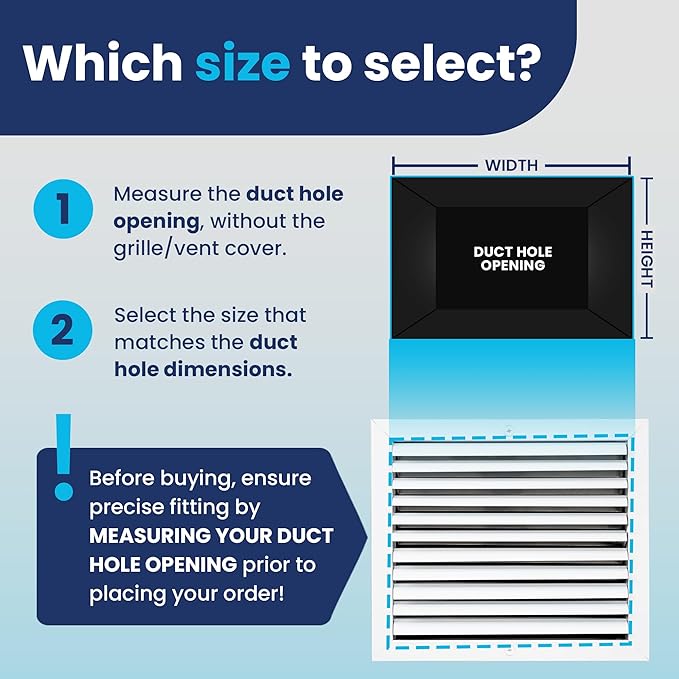 12x14 Inch (Duct Opening) Aluminum 1-Way Air Flow Vent – HVAC Vent Cover for Wall or Ceiling – Quiet HVAC Wall Register with Multi-Shutter Damper – Adjustable Curved Blade - Plastic Seal for Tight Fit