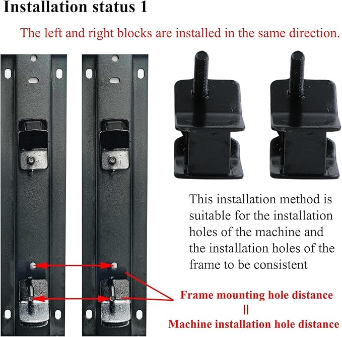 Generator Anti Vibration Rubber Mount for 2500 3000 3500 4000 4750 Watt Compatible with Champion Firman Predator Open-frame Generators Shock Absorbing Feet 4 Pcs (2 left and 2 right)