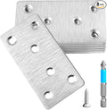 8 Pcs Mending Plate, 3.15 x 1.5 inch Stainless Steel Flat Plates with Holes, Straight Metal Mounting Braces Brackets Kit for Furniture, Wood Joint Connector (Silver, 3.15 inch)