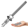 Mywish 1/4 x 3-1/4 Inch Wedge Anchors, 10Pcs 304 Stainless Steel Industrial 1/4 Heavy Duty Industrial Masonry Wdege Anchor Bolts for Brick Cement and Concrete, Bright Finish