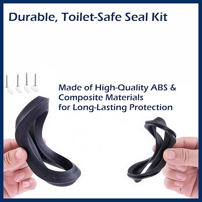 RV Toilet Seal and 3 Inch Floor Flange Kit for Dometic 300 310 320 Series, Replaces 385345892 385311652 385311658, RV Toilet Base and Flush Gasket Set with Hardware