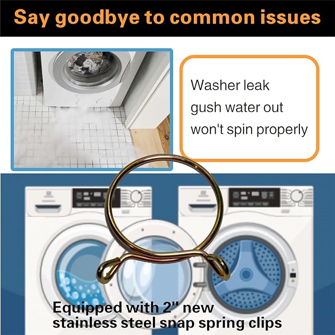 Upgraded AEM75152901 Washer Drain Hose Assembly Compatible with LG Front Loading Washers Machines: WT7800CV, WT7800CW, WT7900HBA, WT7880HWA, WT7405CW