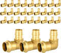 30-Pack HeSun Copper Press Fitting Elbow, 1" PRESS X 1" PEX-A F1960 Expansion Elbow, LF Brass