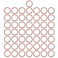 MECCANIXITY Silicone O-Ring 25mm ID 29mm OD 2mm Width Metric VMQ Sealing Gasket Replacement 50A Durometer for Plumbing Compressor Faucets Valves Repair (Red, Pack of 50)