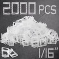 1/16" Tile Leveling System Spacers 2000 PCS Tile Leveling Clips Kit Prevent Tile lippage Leveler Spacers for DIY Professional Ceramic Tile and Stone Installation (1/16 IN, 2000)