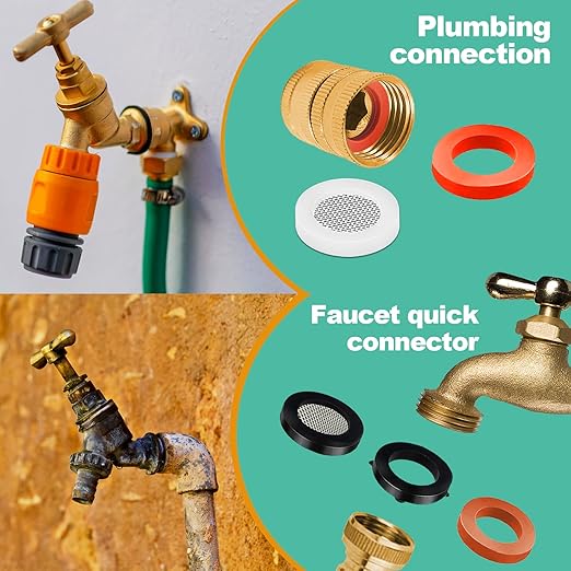 32 Size 258 Pcs Faucet and Plumbing Rubber Washers Assortment Kit for Assorted Garden Hose Valve Spigot Adapter Splitter Outdoor Faucet Bibb Shower Hose Gasket Repair