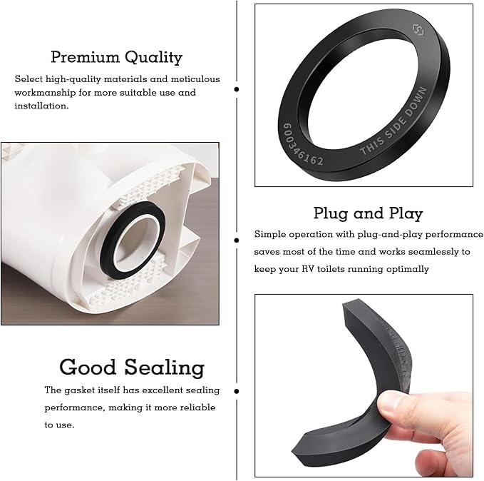 385311652 RV Toilet Seal, RV Toilet Repair Seal Flange Kit for Dometic 300/310/320, RV Toilet Replacement Seal Parts