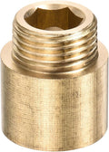 YOKIVE Extension Pipe Fitting, G1/2 Female to G1/2 Male Thread Reducer Adapter Connector, Great for Bathroom Pipe Device, Water Pipe (Golden, 20-mm)