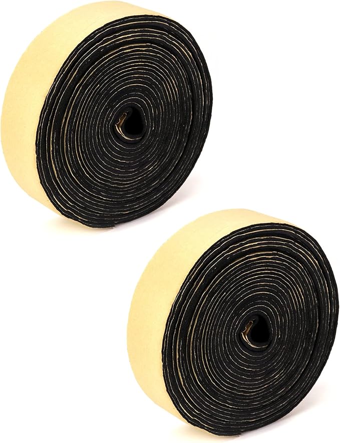 QWORK Pipe Wrap Insulation, 2 Pack Waterproof Foam Insulation Tape Adhesive for Hot or Cold Pipes, 33 Ft Long x 2 Inch Wide x 1/8 Inch Thick