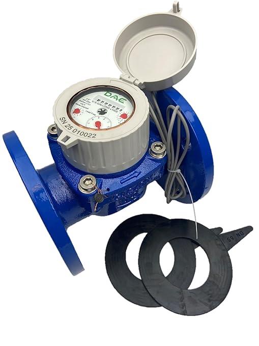 DAE WP-250nf 2.5" Lead Free Woltmann Helix Water Meter, Pulse Output, Cubic Feet
