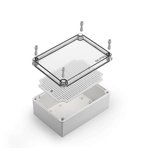 QILIPSU Outdoor Junction Box IP67 Waterproof Project Box ABS Plastic Weatherproof Electrical Enclosure Clear Cover (6.9"x4.9"x3" CC)
