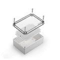 QILIPSU Outdoor Junction Box IP67 Waterproof Project Box ABS Plastic Weatherproof Electrical Enclosure Clear Cover (6.9"x4.9"x3" CC)