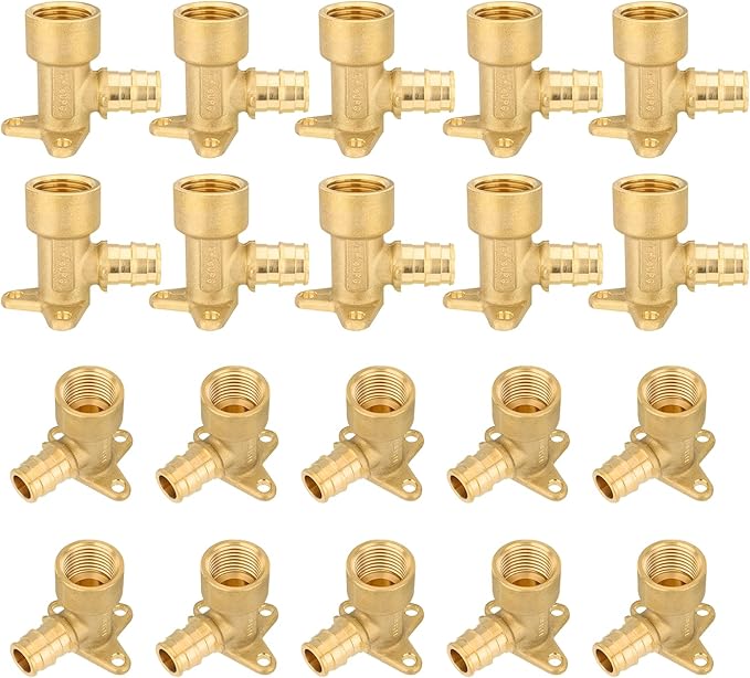 HeSun 20-Pack Pex A Fitting, 1/2 Inch Expansion Drop Ear Elbow,1/2" Female NPT Thread x 1/2" Pex A Expansion,ASTM F1960