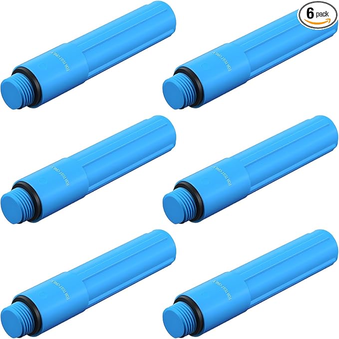 Feekoon 1/2 Inch MNPT Bathroom Shower Test Plug, Reusable Pressure Testing Plug for Shower and Tub Installations, Easy to Install(6 Pack)