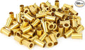 GASHER 100PCS Brass Compression Fitting, Brass Compression Insert Tube Support 3/8" Tube OD