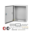 Steel Electrical Junction Box, 12 x 10 x 6 Waterproof & Dustproof Electrical Enclosure, Outdoor & Indoor Universal Project Box with Lock & Mounting Plate