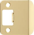 Round Corner Extended Lip Strike, 2-1/4" x 1-3/4", (2-1/4" Overall Length), Polished Brass by Stone Harbor Hardware