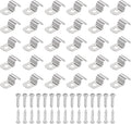 uxcell 30Pcs 6mm(1/4") One Hole Rigid Pipe Strap, 304 Stainless Steel Conduit Clamp Thicken U Bracket Heavy Duty Pipe Clamp with Self-Tapping Screws for Fixing Tube Cable, Silver