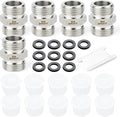 TAISHER 5PCS 304 Stainless Steel Garden Hose Adapter, 3/4" GHT Male x 3/4" GHT Male Garden Hose Connector with Washers
