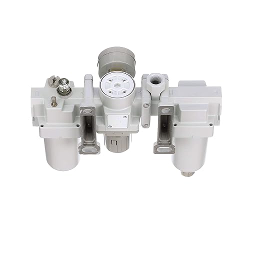 PneumaticPlus SAU400A-N04G-MEP - Dual Air System 1/2" NPT - Compressed Air Filter, Regulator & Lubricator w/Additional Free Air Port 3/8" NPT - Manual Drain, Metal Bowl