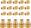 (20-Pack) PEX Fittings, Pex 1"x1" Male Threaded NPT Adapter, Brass Crimp Fittings, for PEX Tubing Pipe Plumbing, ASTM F1807(PEX1807278-20Pack)