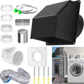4" Dryer Vent Cover Outside, Dryer Vent Connection Kit, Stainless Steel Wall Dryer Exhaust Vent Cover, One Way Damper, Prevents Lint Buildup & Animal Entry, Universal Fit for All Dryer Systems