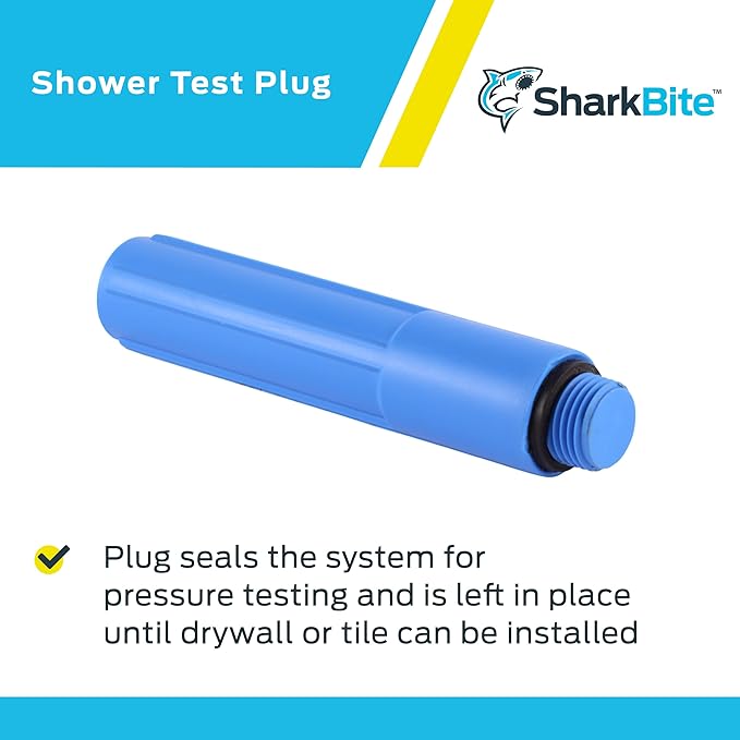 Shark Bite 2 Inch MNPT Bathroom Shower Test Plug, 25828Z, 1 Count (Pack of 2)