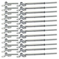 Stainless Steel Cable Railing System Kit,12 Pairs Adjustable Angle Cable Railing Hardware Kit,for 3/16 Cable Railing System,T316 Marine Grade