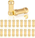 20-Pack HeSun Pushfit Check Valve, 3/4-Inch Push to Connect Plumbing Fittings with Disconnect Clip, Brass Push-fit Fittings for PEX, Copper, CPVC, PE-RT Pipes(PF-VALVE063-20)